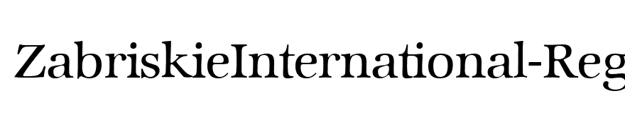 ZabriskieInternational-Regular