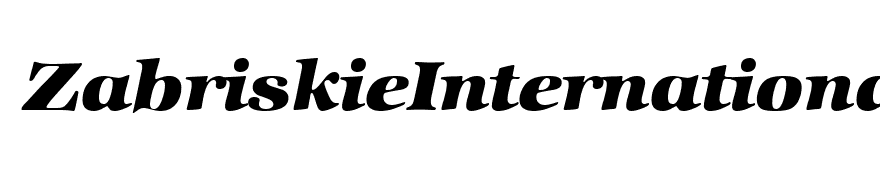 ZabriskieInternationalHeavy-RegularItalic