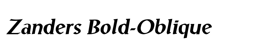 Zanders Bold-Oblique