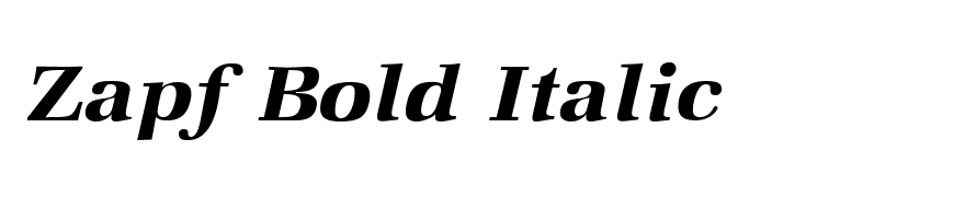 Zapf Bold Italic