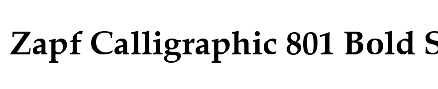 Zapf Calligraphic 801 Bold SWA