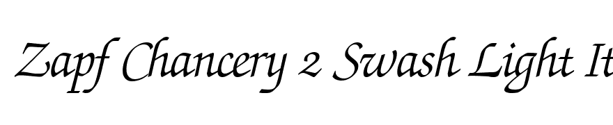Zapf Chancery 2 Swash Light Italic