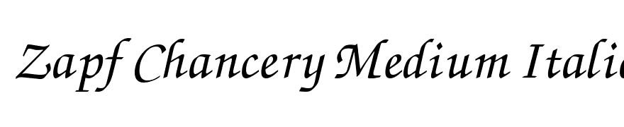 Zapf Chancery Medium Italic