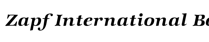 Zapf International Bold Italic