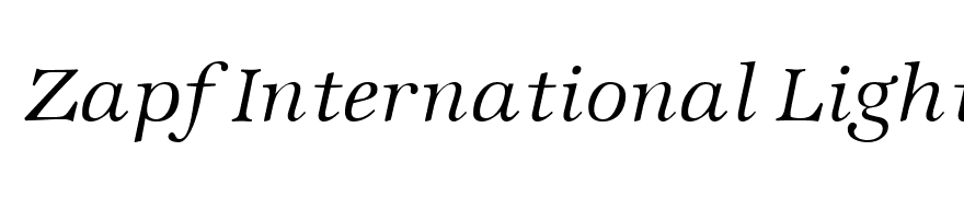 Zapf International Light Italic