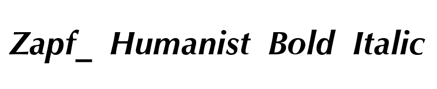 Zapf_ Humanist Bold Italic