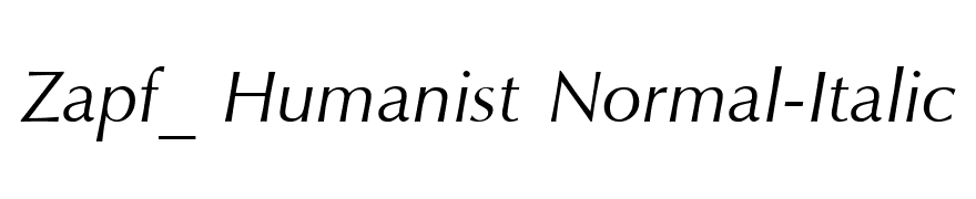 Zapf_ Humanist Normal-Italic