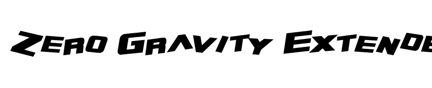 Zero Gravity Extended Bold Italic