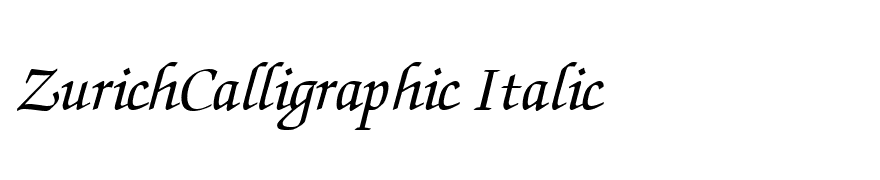 ZurichCalligraphic Italic